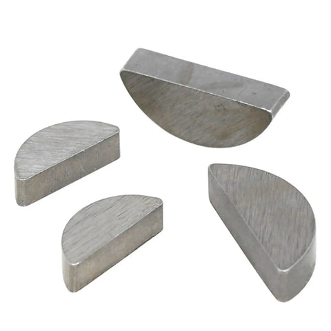Heavy Duty Steel Half Round Crescent C Shape Pin Key High Torque Rust Proof Secure Shaft Hub Connection Stops Slippage Reliable Hardware Built Tough As Nails No Joke Strong Enough Perfect For Any Project You Might Have. steel keys set
