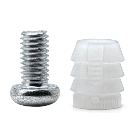 Rugged Bed Slat Holders With Heavy Duty Screws For IKEA Malm And Hemnes Frames durable metal screw and nylon dowel replacement.