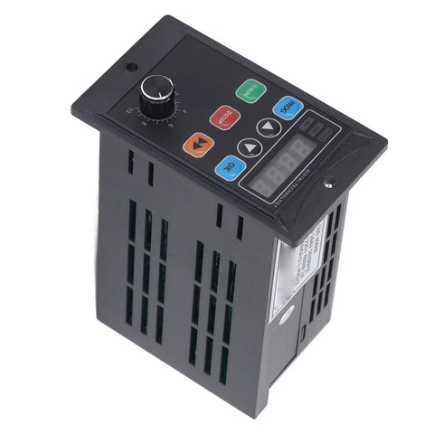 Compact 400W Variable Frequency Drive Inverter with plug-and-play for 110V single phase to 3 phase 0 to 220V output, LED digital display