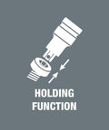 Illustration showing the holding function of the Zyklop Bit Socket Set Three Eighths Inch Drive Seven Pieces With Holding Function Non Impact.