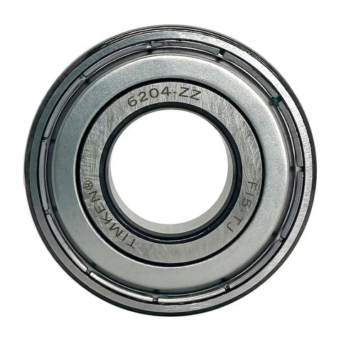 Close-up of 2 Pack 6204-2Z Deep Groove Ball Bearings with Double Metal Seal 20x47x14mm Pre Lubricated Chrome Steel Durable