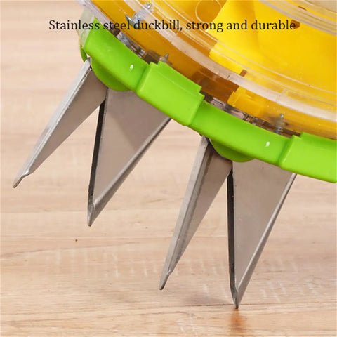 Handheld Seed Sower And Fertilizer Applicator With Six Mouths Durable Metal Precision Seeder Featuring Iron Mouth Bionic Duckbill Design