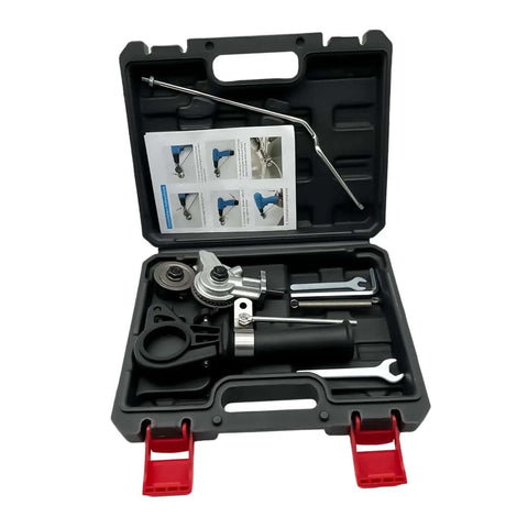 Metal Nibbler Drill Attachment Double Head For Sheet Metal Cutting Precise Versatile Drill Accessory in plastic box with tools