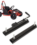 Adjustable Seat Slider Track Kit With 240mm Cold Rolled Steel Rail 100mm Travel Range next to red go-kart
