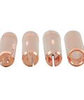 Close-up of high purity copper parts from the Pro Grade 37 Piece TIG Welding Gas Lens Kit For WP 9 20 25 Torches With 10 Cup Glass Cups Alumina Nozzles Collets Gas Lens Body Electrodes And High Purity Copper Parts For A Steady Arc And Easy Welds
