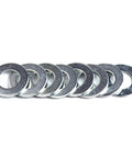 Silver metal washers stacked together, part of a 2.5 Inch Front And 2 Inch Rear Tacoma Leveling Lift Kit For Toyota Tacoma Trucks Set Of 4 Strut Spacer Suspension Lift Spacers Level Ride Height Off Road Ready Improved Stance And Clearance