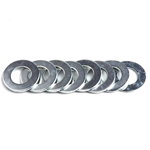 Silver metal washers stacked together, part of a 2.5 Inch Front And 2 Inch Rear Tacoma Leveling Lift Kit For Toyota Tacoma Trucks Set Of 4 Strut Spacer Suspension Lift Spacers Level Ride Height Off Road Ready Improved Stance And Clearance