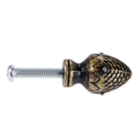 Stylish 2 Piece Kit Of Strawberry Knob Handles In Antique Bronze Finish For Kitchen Cupboards And Vintage Furniture With Screws Included. single bronze strawberry cabinet knob with screw