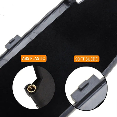 Close-up of Sun Visor Vanity Mirror Cover Replacement for Porsche 996 997 911 986 987 Boxster Cayman 1996 2010 showing ABS plastic material.