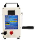 Massive 15600mAh Portable Emergency Power Bank with hand crank USB charger visible, ideal for camping and outages.
