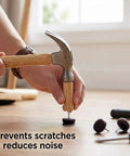Installing Brown Three Quarters Inch Nail On Furniture Glides 25 Pcs Chair Leg Floor Protectors For Wooden Furniture