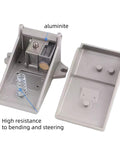 Disassembled view of Workhorse Foot Pedal Valve Five Two Way Pneumatic Actuated By Foot Switch with aluminum alloy body.