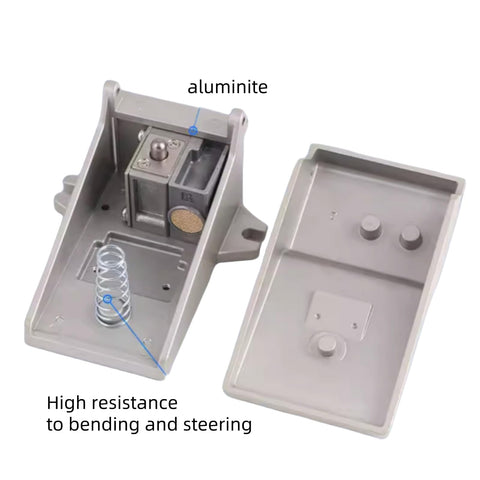 Disassembled view of Workhorse Foot Pedal Valve Five Two Way Pneumatic Actuated By Foot Switch with aluminum alloy body.