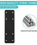 Built Like A Tank Heavy Duty I Shape Post To Beam Connectors Four Pack 10 By 3 Inch Mending Plates for Solid Wood Framing with black finish.