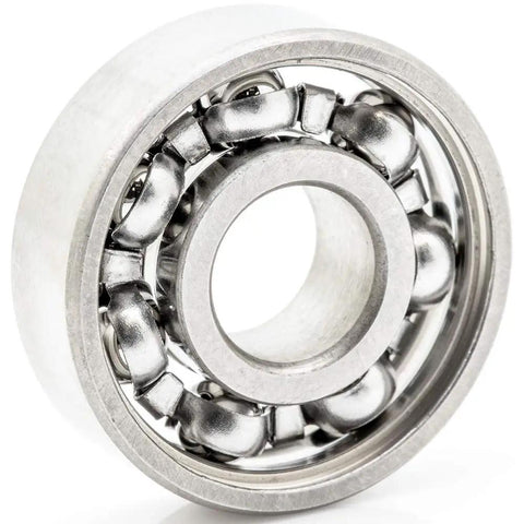 Heavy Duty 100 Pack 608 Open Deep Groove Radial Ball Bearing Built Tough To Handle The Streets 8Mm X 22Mm X 7Mm close-up view of a steel ball bearing
