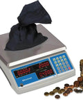 60 Lb Capacity Parts And Coin Counting Scale With Rechargeable Battery Auto Off Stainless Steel Platform And Rugged ABS Base