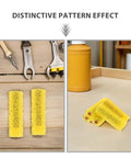 40 Pack Textured Paint Roller Sleeve Kit Featuring Ultra Thick Sponge Heads That Hit Different On Wall Embossing Jobs Delivers Massive Area Coverage For Worry Free Paint Tasks And Swift Weekend Wall Makeovers, showing two foam roller sleeves.