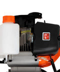 Close-up of engine in Gas Powered Earth Auger Post Hole Digger 52cc Two Stroke With 1 Extension Rod And 3 Auger Bits