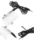 Two Pack Replacement Hand Switch For Glue Dispenser Single Channel Manual Trigger Button For Precise Dispensing Durable Plastic Housing With Metal Contacts Easy On Off Control For Small Batch Glue Applications, white plastic switch with 3.5mm cable