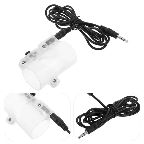Two Pack Replacement Hand Switch For Glue Dispenser Single Channel Manual Trigger Button For Precise Dispensing Durable Plastic Housing With Metal Contacts Easy On Off Control For Small Batch Glue Applications, white plastic switch with 3.5mm cable