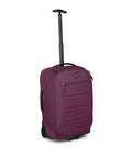 Moody Burgundy 2 Wheel Carry On Luggage With Oversized Wheels And Trolley Handle Lightweight Rolling Suitcase For Air Travel