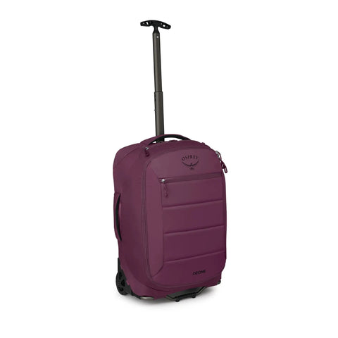 Moody Burgundy 2 Wheel Carry On Luggage With Oversized Wheels And Trolley Handle Lightweight Rolling Suitcase For Air Travel