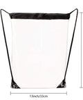 Clear Drawstring Bags Two Pack, Waterproof Stadium Security Approved Small Clear Bags for Sports Events, 17x13 Inch PVC
