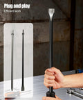 Pneumatic Cold Chisel Set With Flat And Point Chisels For Concrete And Tile, Three Quarters Inch Wide And Eighteen Inch Long