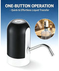 Handy Rechargeable Electric Fluid Pump For Water And Oil With Portable USB Dispenser for easy liquid transfer using one-button operation.