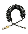 Heavy Duty Air Compressor Hose With 1 4 Inch Quick Release Couplers No Kink Nonsense Tubing coiled design with stainless steel fittings