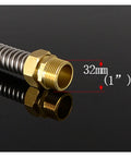 Premium 304 Stainless Steel Flexible Bellows With Heavy Duty Copper Joint For Fan Coil Units Slick No Leak Water Inlet Connector 32mm brass fitting