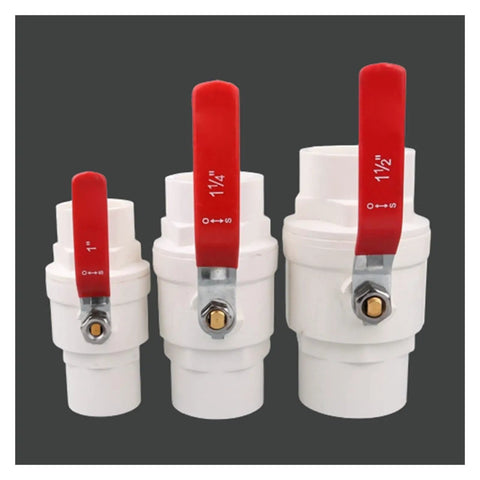 Premium White Pvc Ball Valve Pipe Fitting For Water Shut Off Smoother Than Butter Handle in various sizes, leak proof design.