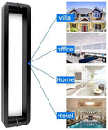 Tough As Nails Square Tube Glass Door Pull Handle Black Finish for Offices, Homes, Villas, Hotels, Push Pull, Rust Proof, 1 Pair