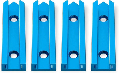3 Inch T Track Intersection Kit With Predrilled Mounting Holes For Universal T Track System, anodized aluminum pieces displayed