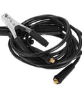 Must Have Electrode Holder And Ground Clamp Set For Welding Machine with black cables and clamps, ideal for DIY home repair.