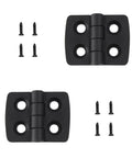 Plastic Cabinet Door Hinge 40x30mm Black Nylon Hinges With 8 Screws 2 Pack For Electrical Panels And Enclosures