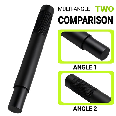 AC-MTORC shift pedal shaft bushing remover/installer tool, black metal with knurled grip, side and end views.