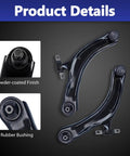 Direct Fit Front Left And Right Lower Control Arm Ball Joint Stabilizer Sway Bar Link Assembly Replacement For Nissan Rogue 2008 2013 And Rogue Select 2014 2015 Suspension Kit MS30194 K750094 Beefed Up, powder-coated control arm with rubber bushing