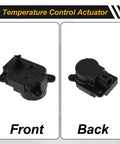 Front and back views of quality HVAC heater blend door actuator for Buick Lacrosse and Cadillac vehicles, OEM 13372987.