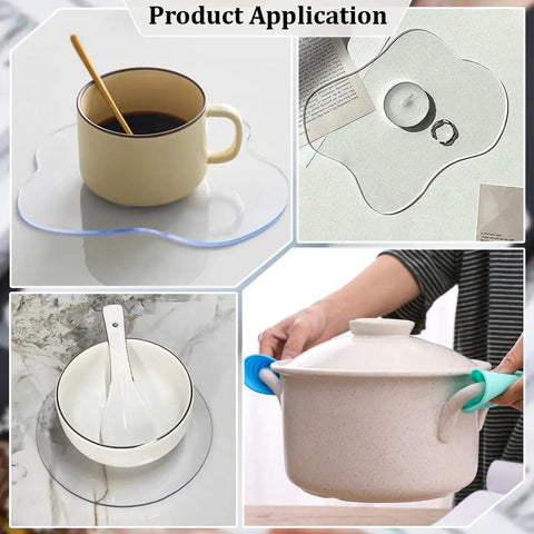 Various applications of Translucent Silicone Roll Sheet 78.7 By 8.1 Inches, 60A Durometer, 1 mm Thick Flexible Rubber Mat.