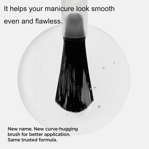 Close-up of brush applying 2 Pack Gel Top Coat And Base Coat Set No Wipe For Gel Nails Hema Free Long Lasting 28 Days Glossy High Shine