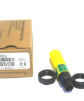 Photoelectric Sensor S18SP6DQ 0 To 100 mm Sensing Range PNP Output 150 MA DC 10 To 30 V Industrial Automation Sensor Built For Fast Object Detection And Reliable Tracking Across Conveyor Lines Packaging Machines And Robotic Systems, yellow cylindrical sensor with box