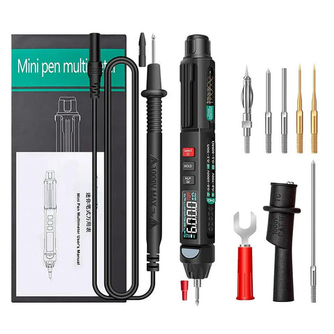 Two In One Pro Grade Digital Multimeter And Voltage Tester Pen For Electricians, 6000 Counts Intelligent Meter on display