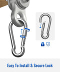 Beefy Heavy Duty Swing Hangers With Corrosion Resistant Alloy Steel 5000+ Lb Capacity, showing secure lock design.