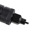 Powerful Brushless Electric Riveter With Anti Slip Handle And Led Light, Automatic Rivet Nut Machine Featuring Adjustable Speed And Interchangeable Heads For Heavy Duty Metal Tasks That Get The Job Done Right. close-up M5 threaded head