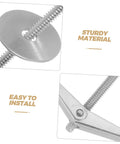 Close-up of Heavy Duty Toggle Bolts And Wing Nuts Kit 15 Piece Metal Hollow Wall Anchors showing metal construction and features