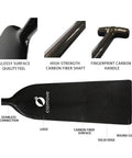 Race Ready Lightweight Carbon Fiber Dragon Boat Paddle IDBF Approved One Piece Design 18cm Blade By 48cm Shaft 360g 12.7oz Fast Response Pro Grade Racing Paddle With 1 Year Warranty, detailed features