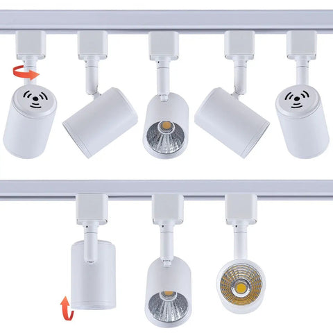 Six Pack LED Track Lighting Heads For Single Circuit H Type Rails, adjustable dope ceiling spotlight, warm white, dimmable