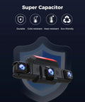 360 Degree Quad Channel Dash Cam System with supercapacitor, durable, cold-heat resistant, eco-friendly, 4 cameras shown