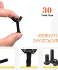 Black One Quarter Twenty Wing Nut Button Head Socket Cap Screw Bolts Kit With Hex Key Pro Grade Fasteners Durable Beefy Gear For Car Guys Who Want Sick Performance To Get Shit Done Fast This Heavy Duty Pack Sick For Mechanics Building Cars, black 1/4-20 bolt and wing nut